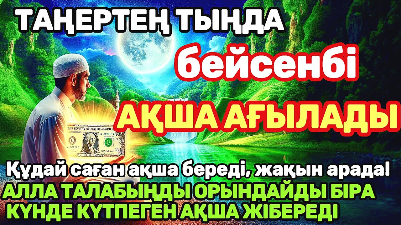 Тыңда Өте күшті дұға бейсенбі, Алла бір күнде ойламаған ақша байлық жібереді, ризығың көбейеді