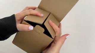 How to Fold the Candle Box (Kraft) 108x108x126mm | Assembly Tutorial
