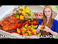 Quick &amp; Easy Teriyaki Salmon with Mango Salsa | with Homemade Maple Teriyaki Sauce