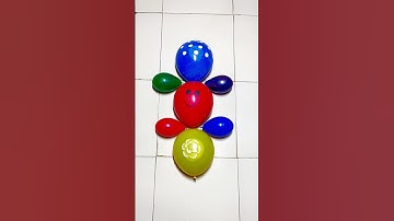 Multi Color Balloons Popping With Orbeez 🔵🔴🟡🟢🟣 #asmr #balloon #satisfying #poppballons #shorts