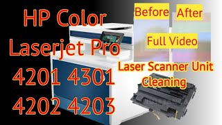 How to clean laser in Hp color laserjet 4201 4301 4202 4203 4303 and disassemble #printquality