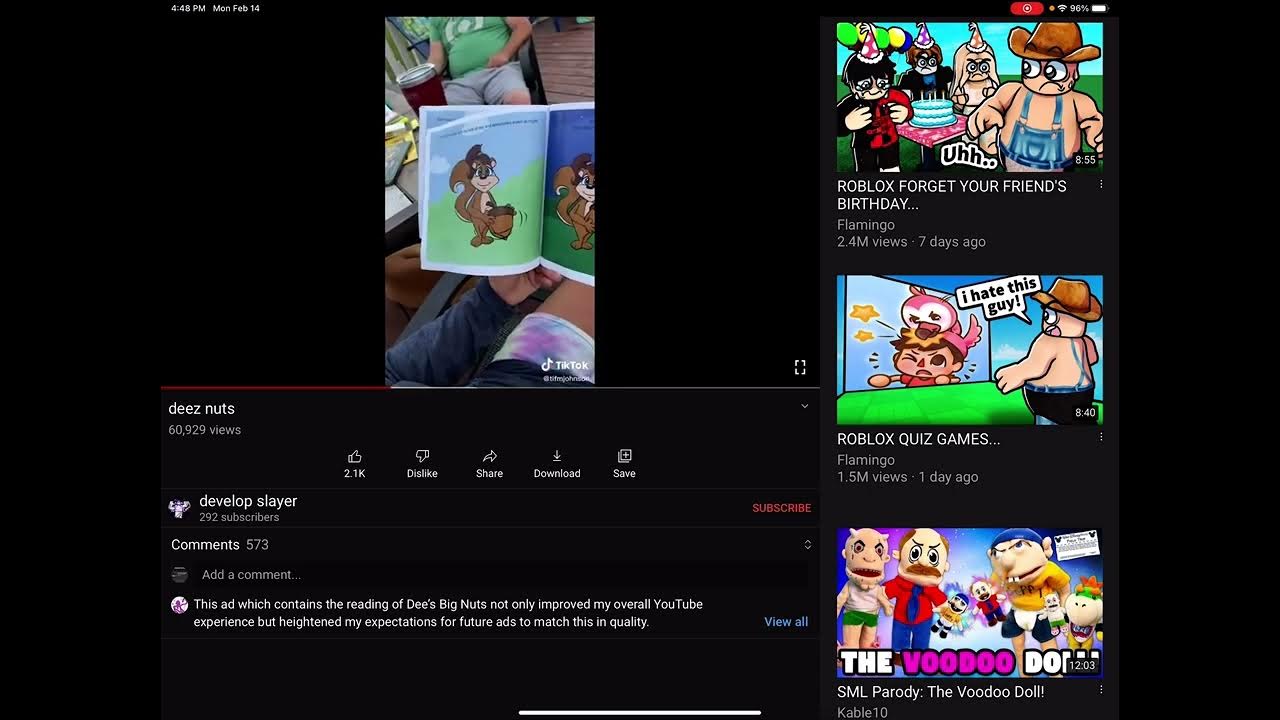 Deez nuts book YouTube