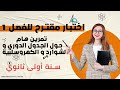 اختبار مقترح للفصل1في تمرين شامل حول الجدول الدوري ،الشوارد،الكهروسلبية ،تمثيل لويس👍