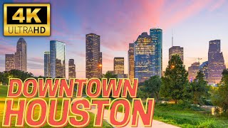 Downtown Houston City Walk 4K 2022