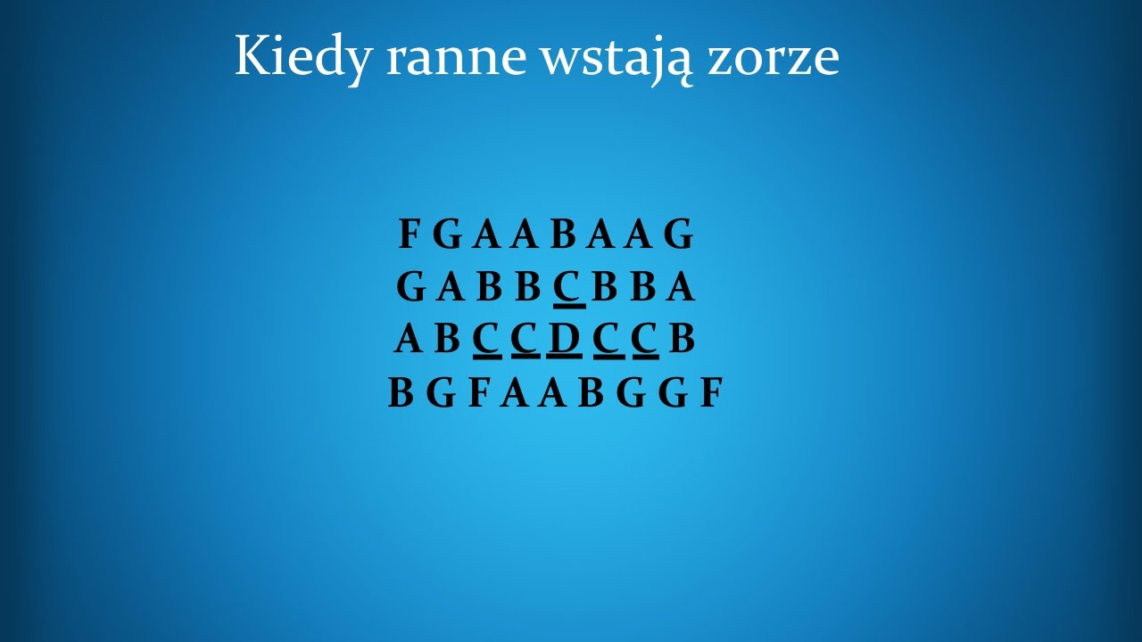 Nauka Gry Na Flecie Prostym Kiedy Ranne Wstaja Zorze Youtube