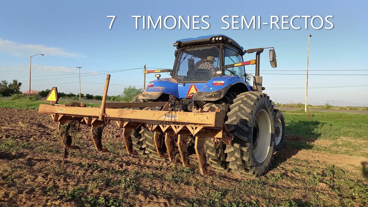 DEMOSTRACION NEW HOLLAND T8 320 DE 250 HP CON SUBSUELO 7 PUNTAS & ARADO 6 VERTEDERAS.