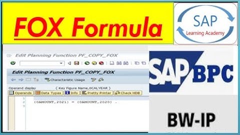 How to write Fox Formula in SAP Integrated Planning | How to copy data using Fox Formula in Planning