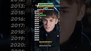 The Evolution Of Justin Bieber's Music #shorts