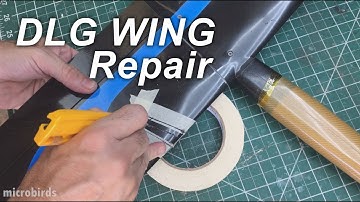 Easy DIY DLG Snipe Wing Repair after a midair  crash F3K, DLG, HLG, SAL Discus Launch Glider
