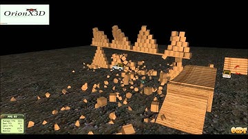 OrionX3D, Ogre3D 2.1b, Newton Dynamics 3.14b Fracturing Optimized Demo 2015
