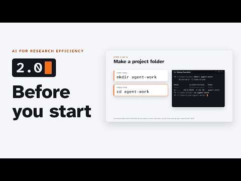 Before You Start: Get Ready for a Command-Line AI Agent | AI for Research Efficiency 2.0