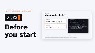 Before You Start: Get Ready for a Command-Line AI Agent | AI for Research Efficiency 2.0