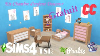 Kit chambre d'enfant douceur gratuit Sims 4 CC