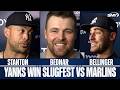 Giancarlo Stanton, Cody Bellinger and David Bednar discuss the Yankees wild win over Miami