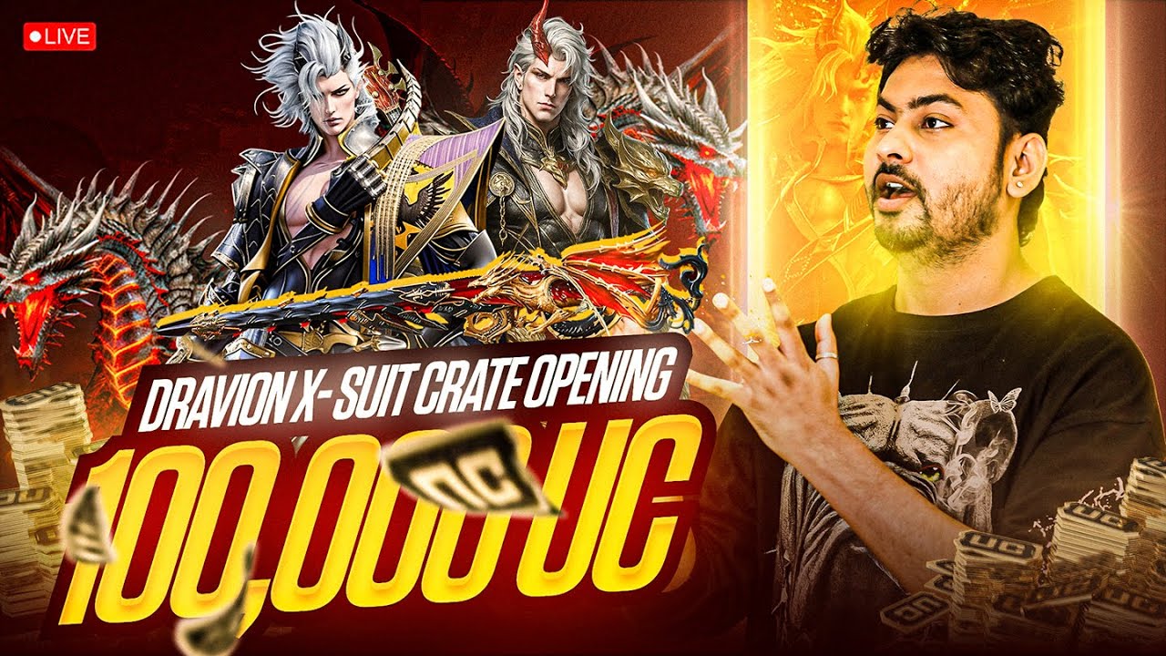 🔴LIVE - 100,000 UC DRAVION X-SUIT CRATE OPENING