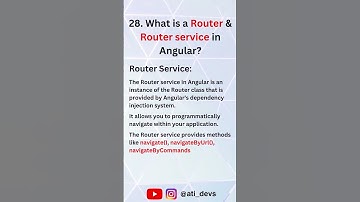 What is a Router & Router service in Angular? #shorts #angular #interview #router