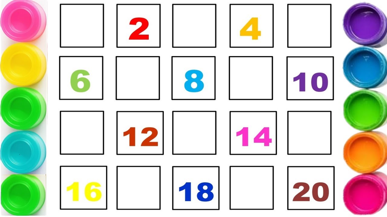 Missing Numbers 1 to 20 🧠 | Fill in the Blanks for Kids | ABC123 Colorful Minds 🎨✨