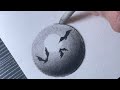 How to draw a Moonlight scenery using oil pastel - step by step very easy!