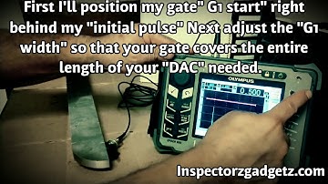 Olympus Epoch 600, AWS D1.6 Full Calibration. 3 point DAC for 0.5" SS plate.