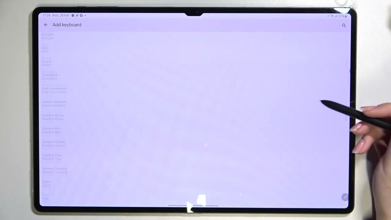 How to Change Keyboard Language on SAMSUNG Galaxy Tab S8 Ultra - Manage Dictionary Language