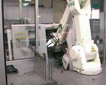 RFA Kawasaki Robotloader for Okuma lathe at Reiger Suspension