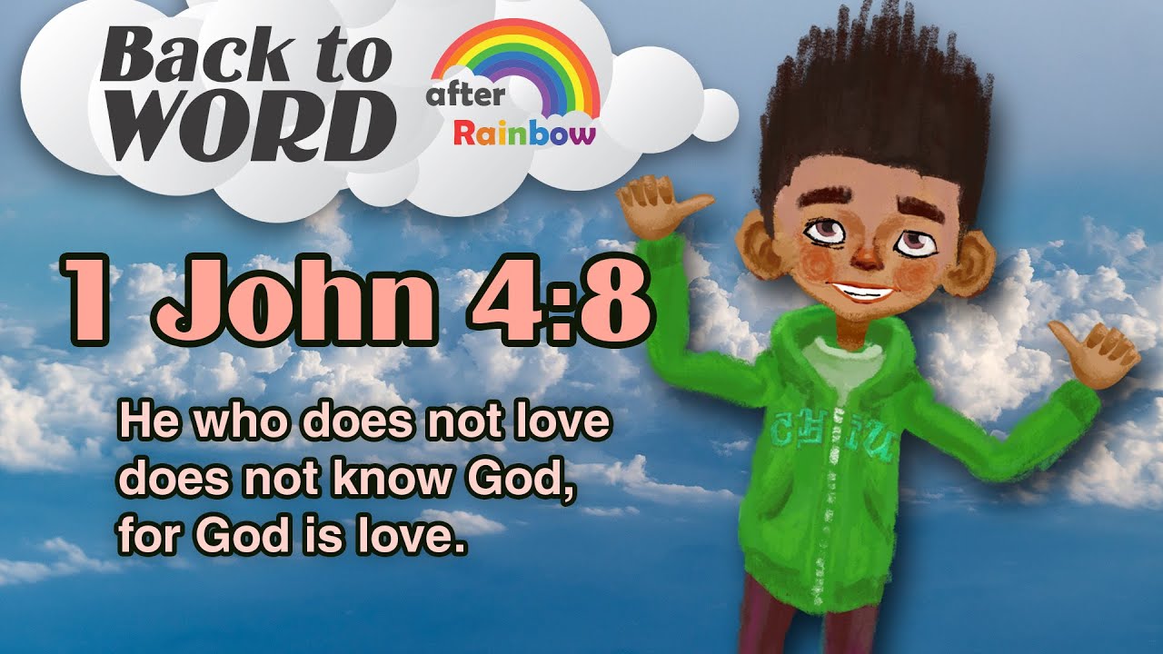 1 John 4:8 ★ Bible Verse | Memory Verse for Kids