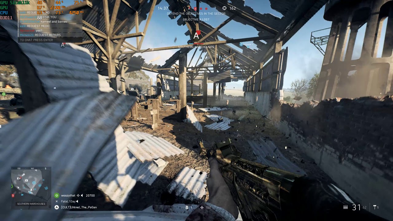 Ryzen 2700X 4.25ghz Bottlenecks Evga RTX 2080 TI XC HYBRID GAMING