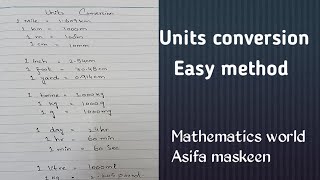 Unit conversion // Basic concept // urdu/hindi // easy method