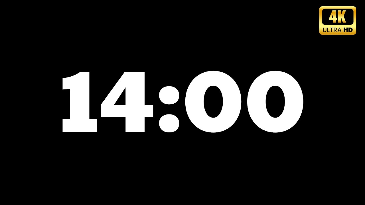 14 Minute Timer With Alarm For Classroom Focus, Work & Reading | 4K ...