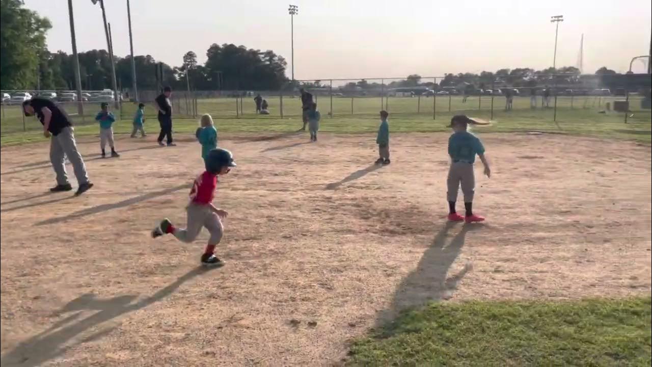 T ball player hits a base hit YouTube