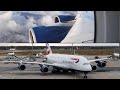 4K60 | Amazing BRITISH AIRWAYS AIRBUS A380 Wingview + London | Business Class Frankfurt - Heathrow