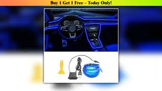 Review 5M Car Interior Led Strip Light Neon EL Wiring Decorative Lamp For Auto DIY Flexible Ambient