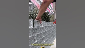 Daily worker process of building a crystal clear glass block wall #dailywork #building #satisfying