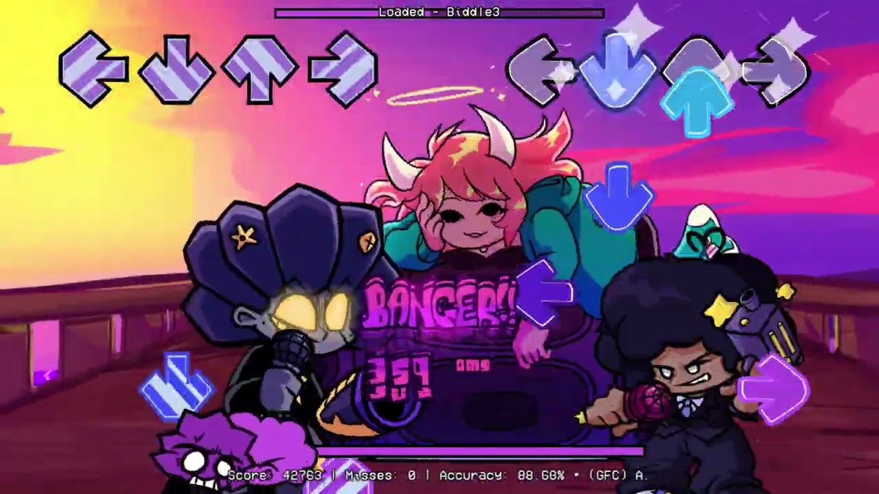 Friday Night Fever: FRENZY - Week 7 + W00F (1.45x MAX SPEED)