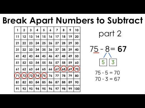 Break Apart Numbers to Subtract - Part 2 - YouTube