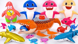 [Toy asmr] Mosasaurus & Blue Shark & Baby Shark & Nimo Fish & Aquarium ASMR Satisfying with Unboxing screenshot 5