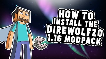 How to install 1.16 Direwolf20 Modpack! + Install Optifine