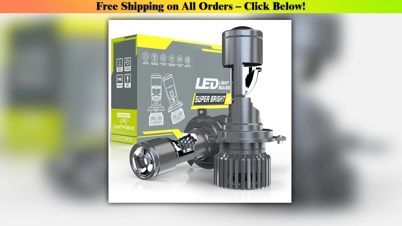 100W H4 LED Projector Mini Car Headlight Bulbs BiLED Mini Lens Projector Lenses H4 Headlamp High Lo