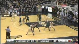 #13 purdue vs #18 michigan state in the 2010-2011 season. espn's
college gameday was on hand mackey arena. noise reached a maximum of
116 db with ryne...