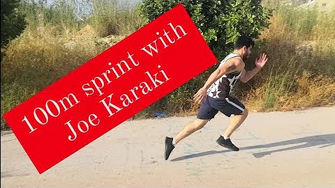 100m sprint with Joe Karaki