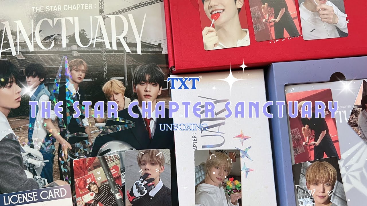 TXT The Star Chapter Sanctuary album unboxing (all versions) 📦✨