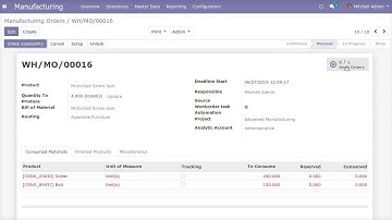 How to Integrate Manufacturing Workorder with Project Task | Odoo App Feature #odoo #manufacturing