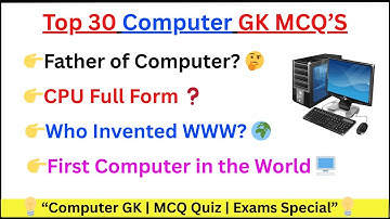 Top 30 Computer Basic Fundamentals MCQ Questions & Answers | Competitive Exams 2025 | Computer GK