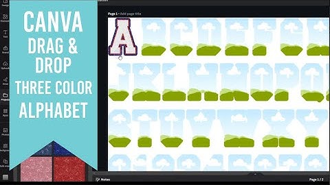 3 Color Canva Drag and Drop Alphabet Tutorial.