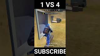 CRAZY 1 VS 4 CLUTCH ? AGAINST GRANDMASTER SQUAD #shorts #short