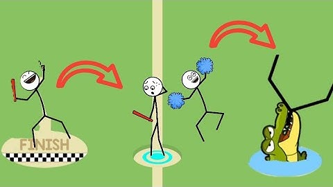 Relay Race Weegoon Games - Gameplay Walkthrough - Funny Stickman Puzzle Game - All Levels 1-10