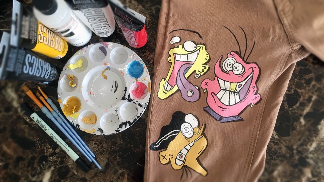Cartoon Custom Jeans - JesusDrawz - YouTube