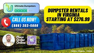Nelson Virginia - Same Day Dumpster Rentals Starting $276.99