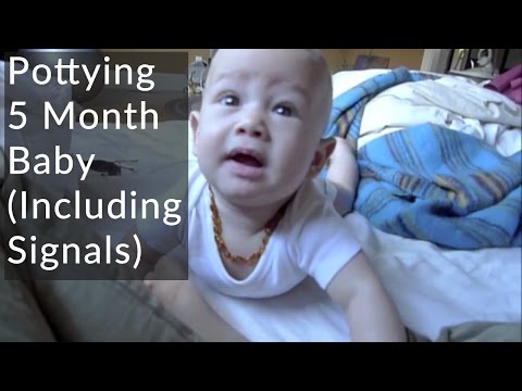 Pottying 5 month baby, including signals: Elimination Communication