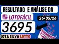 AO VIVO RESULTADO DA LOTOFÁCIL 3695
